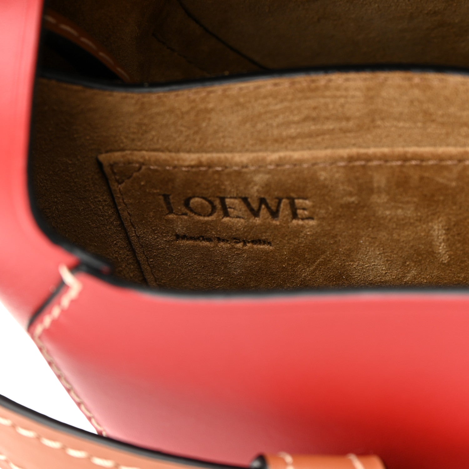 Loewe Calfskin Small Gate Crossbody Bag Garnet Pomodoro 6 of 13