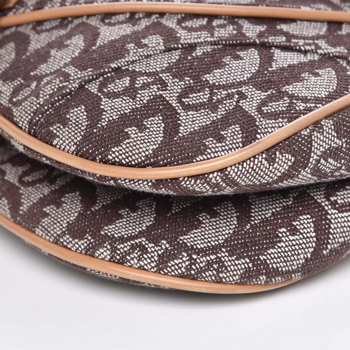 Monogram Double Saddle Bag Brown