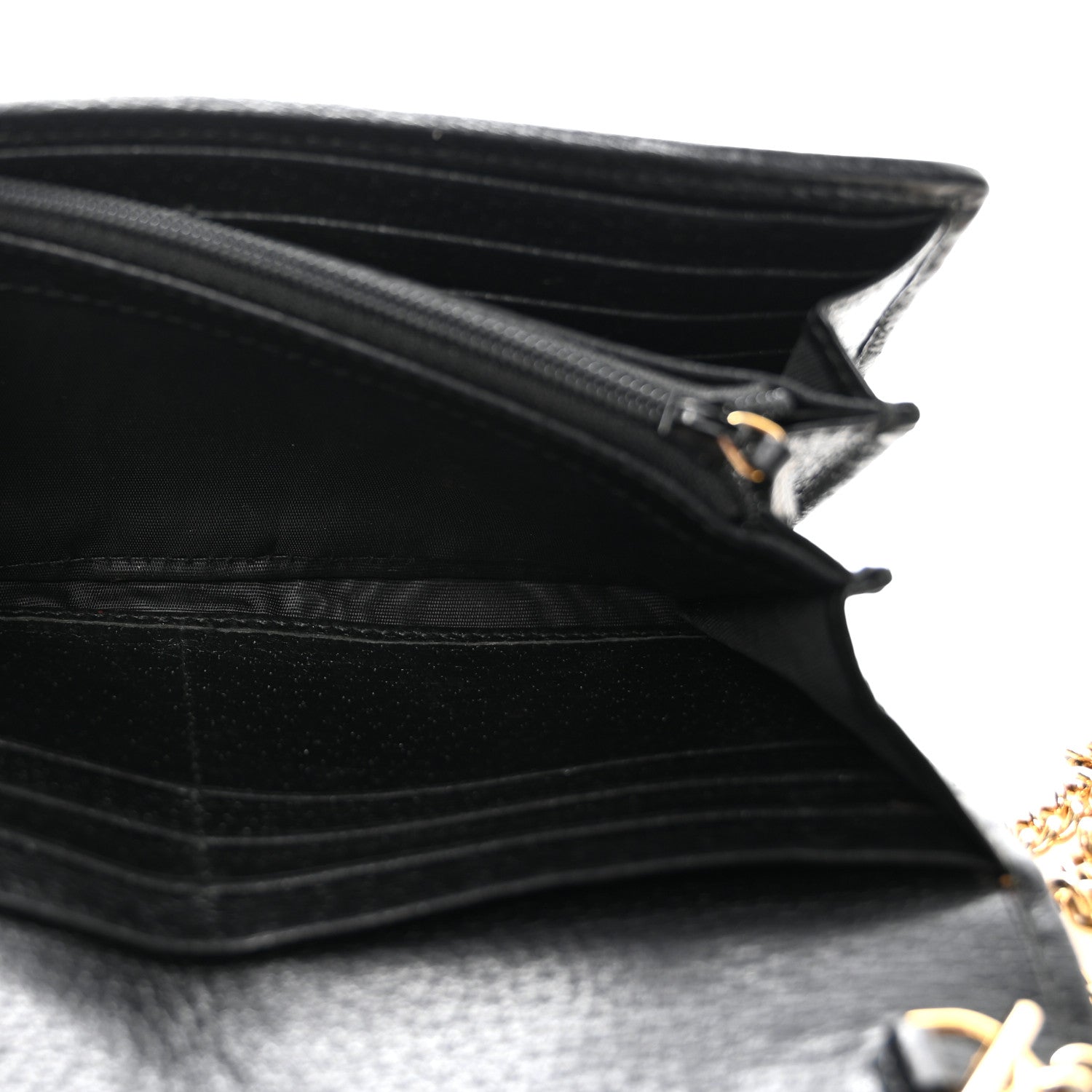 Gucci Dollar Calfskin Web Ophidia Wallet On Chain Black 5 of 10