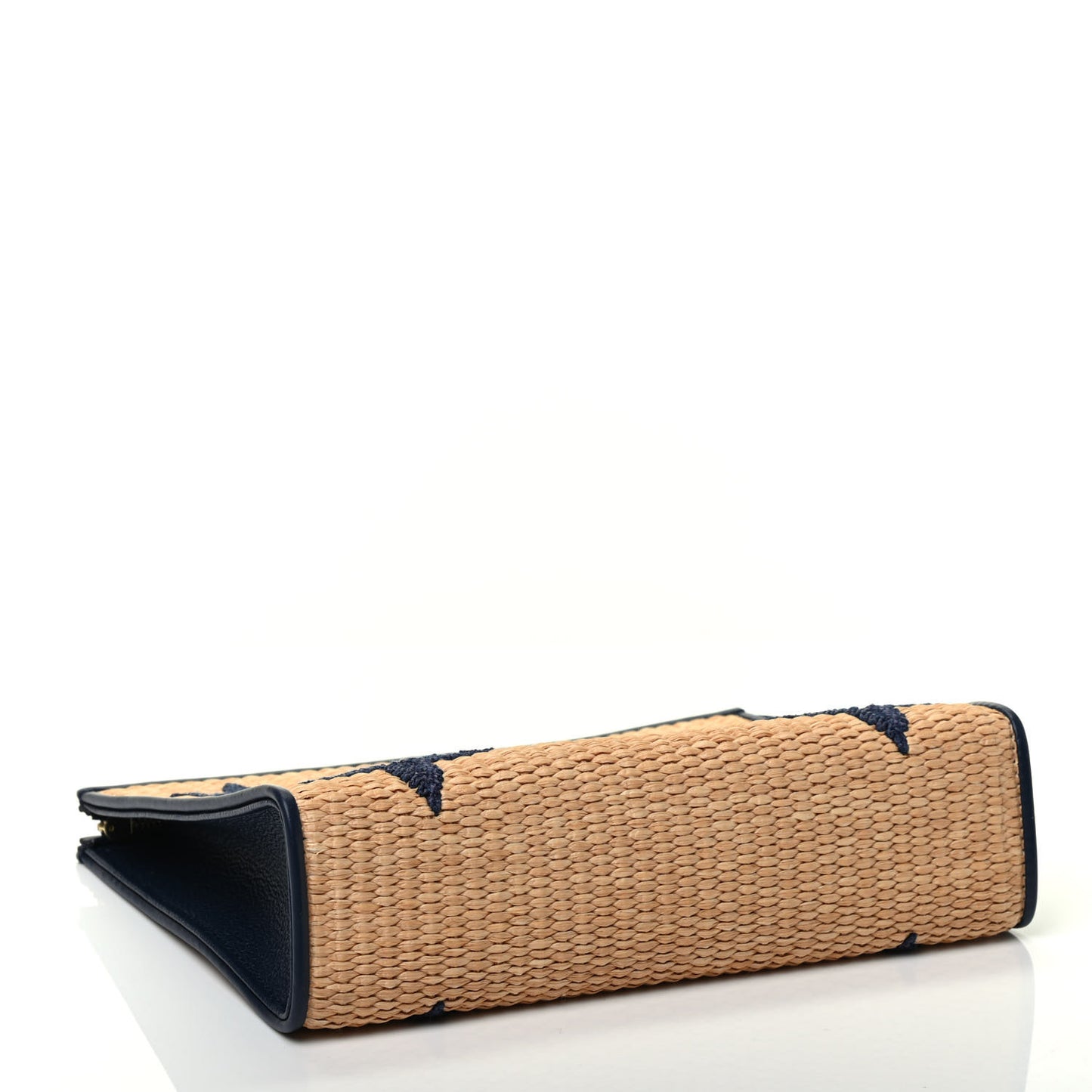 Raffia Calfskin Monogram Giant Toiletry Pouch 26 Blue