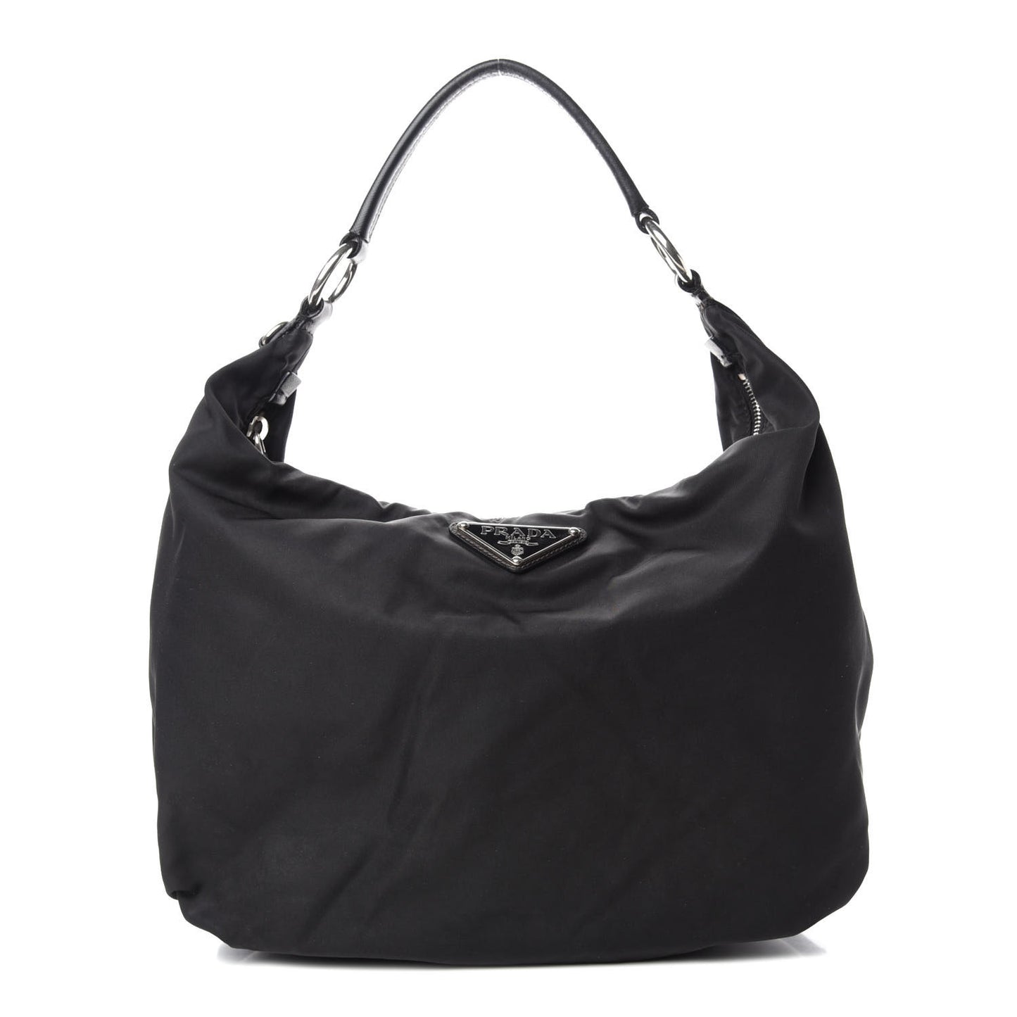 Tessuto Nylon Saffiano Hobo Black
