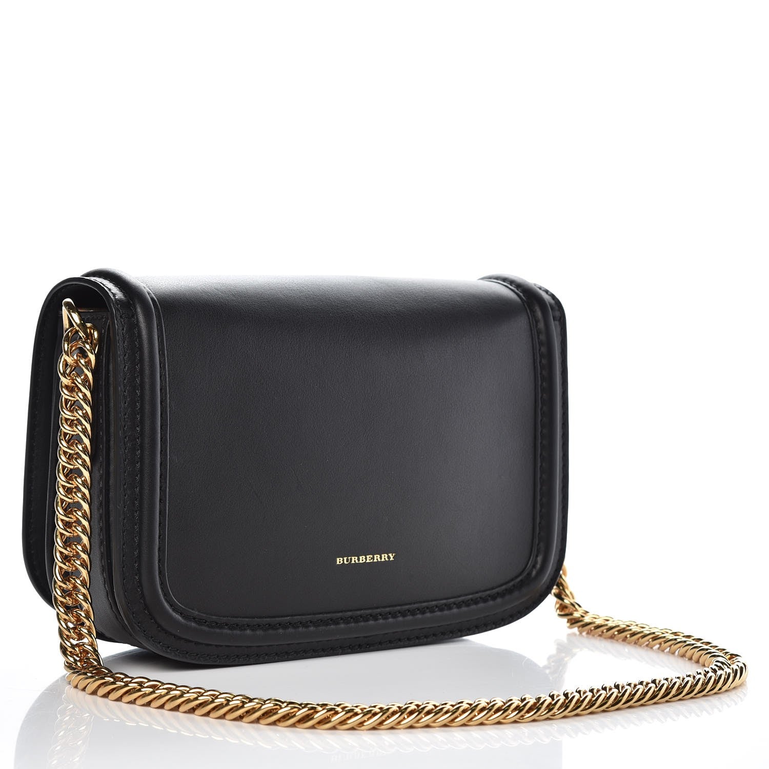 Burberry Smooth Calfskin Link Shoulder Bag Black 3 of 10