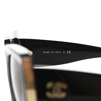 Chanel Acetate Rectangle Sunglasses 5435 Black 6 of 9