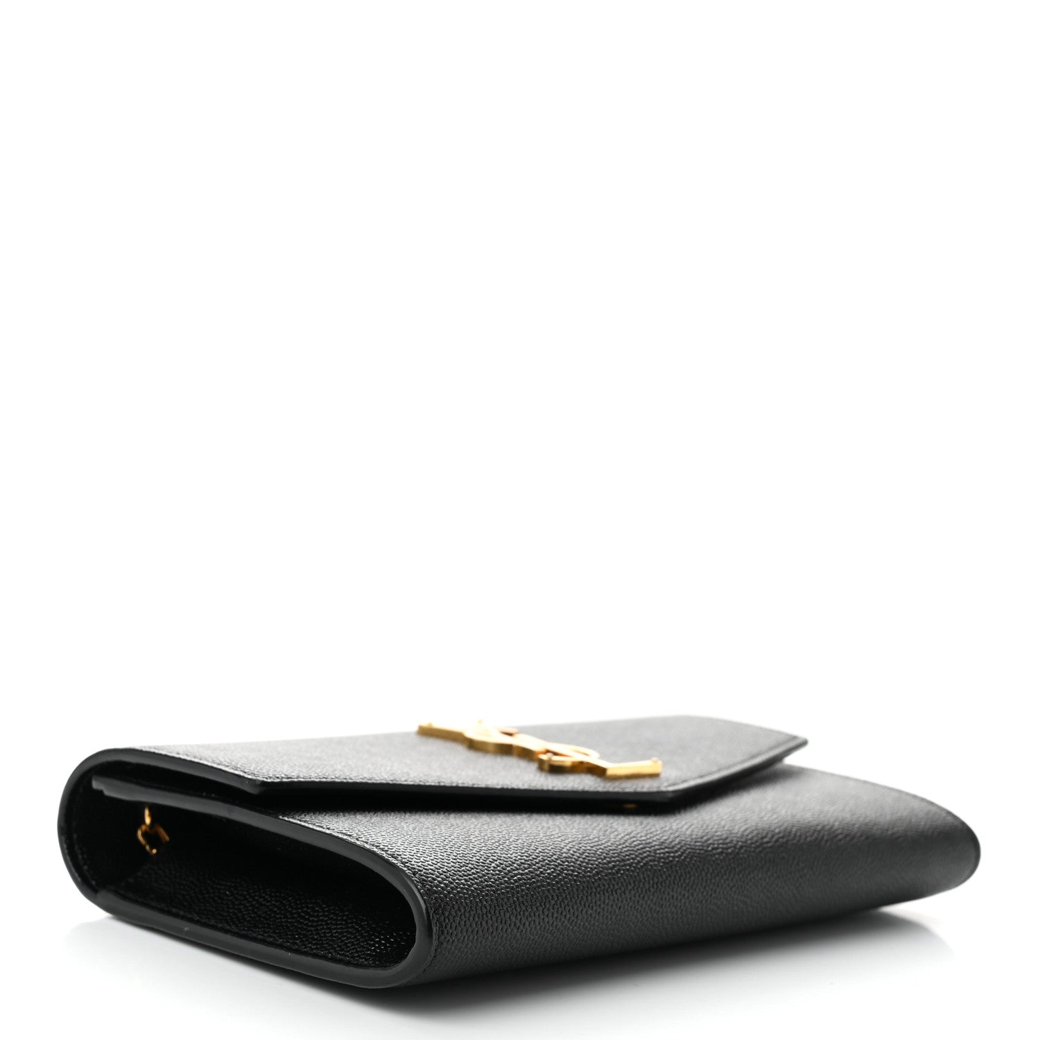 Saint Laurent Grain de Poudre Uptown Chain Wallet Black 4 of 10