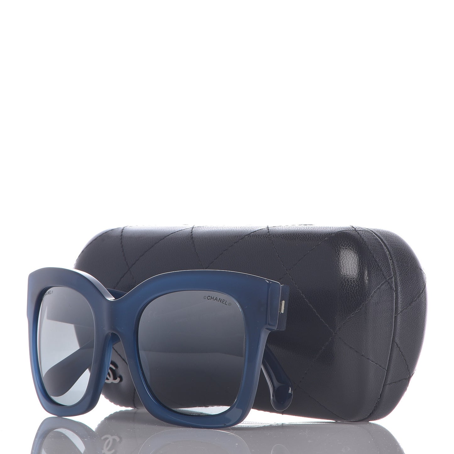 Acetate Mirror CC Square Sunglasses 5357 Blue