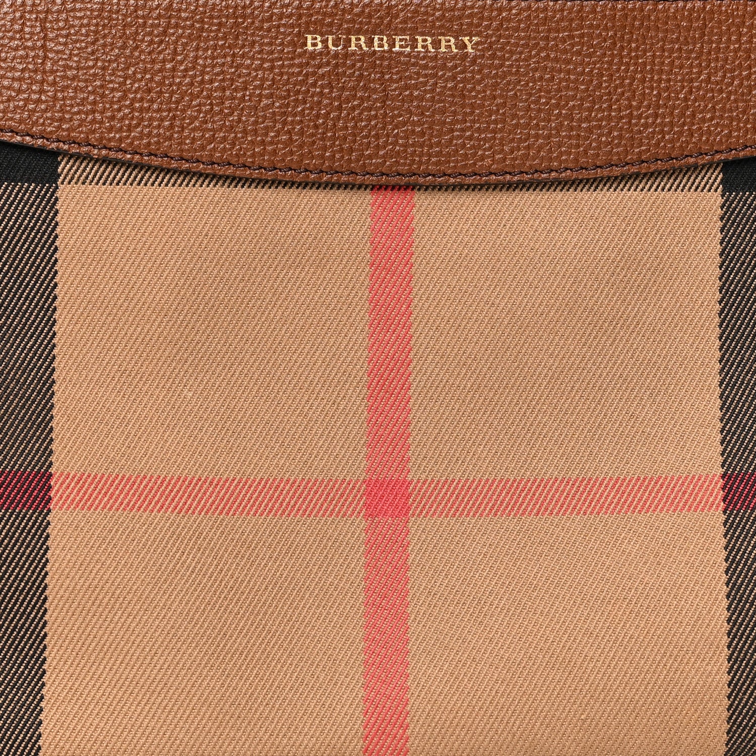 Burberry House Check Derby Peyton Crossbody Clutch Bag Tan 8 of 10