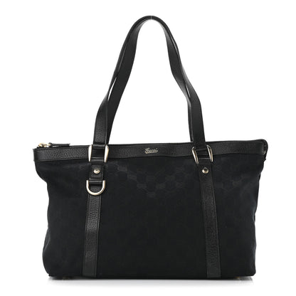 Gucci Monogram Abbey Medium Tote Black 1 of 10