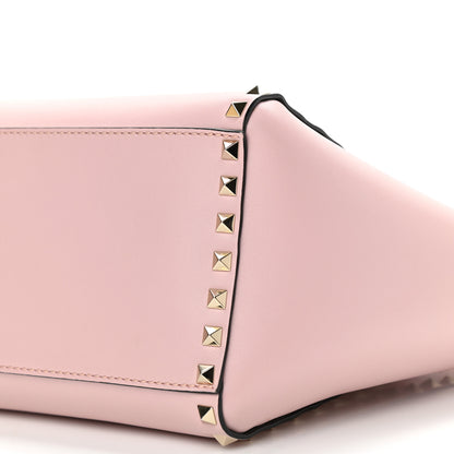 Valentino Garavani Vitello Small Rockstud Double Handle Tote Water Rose 8 of 9