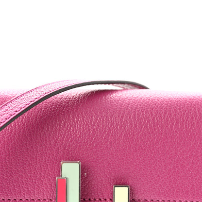 Hermes Chevre Mysore Enamel Mini Cinhetic Wallet  Rose Pourpre 8 of 11
