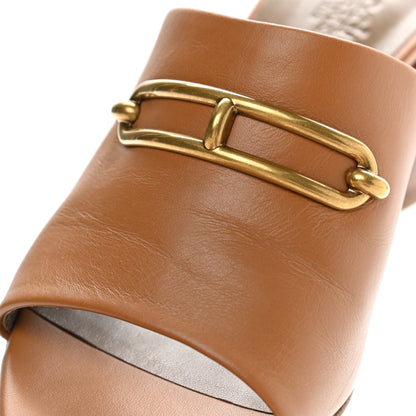 Hermes Calfskin Camilla Mules 38 Beige Dore 9 of 10