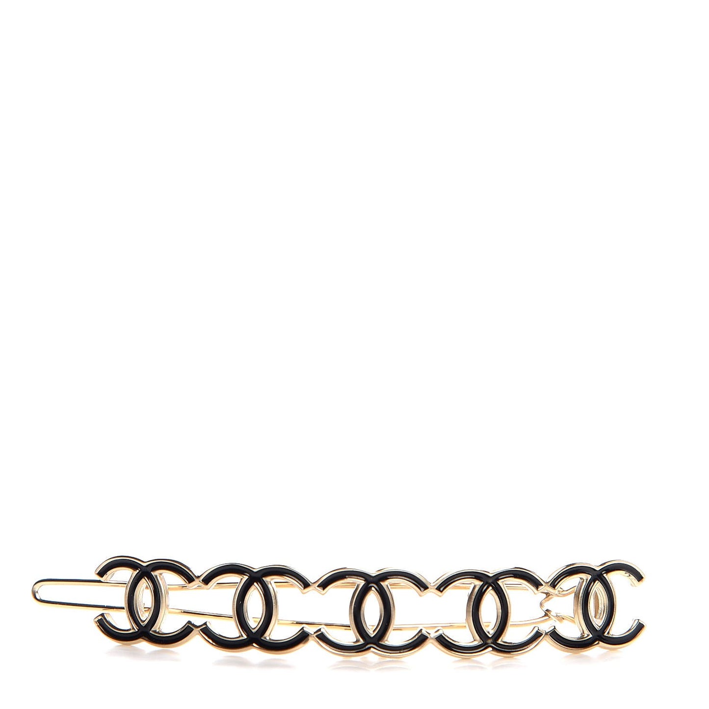 Metal CC Hair Clip Barrette Gold