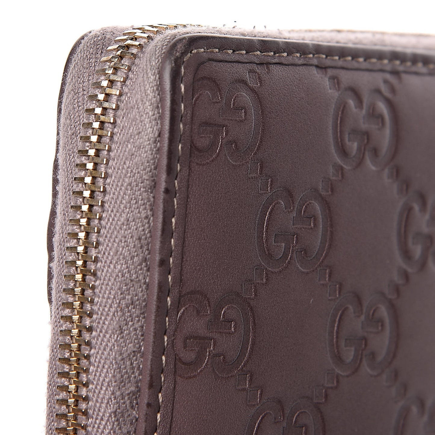 Guccissima Princy Zip Around Wallet Purple