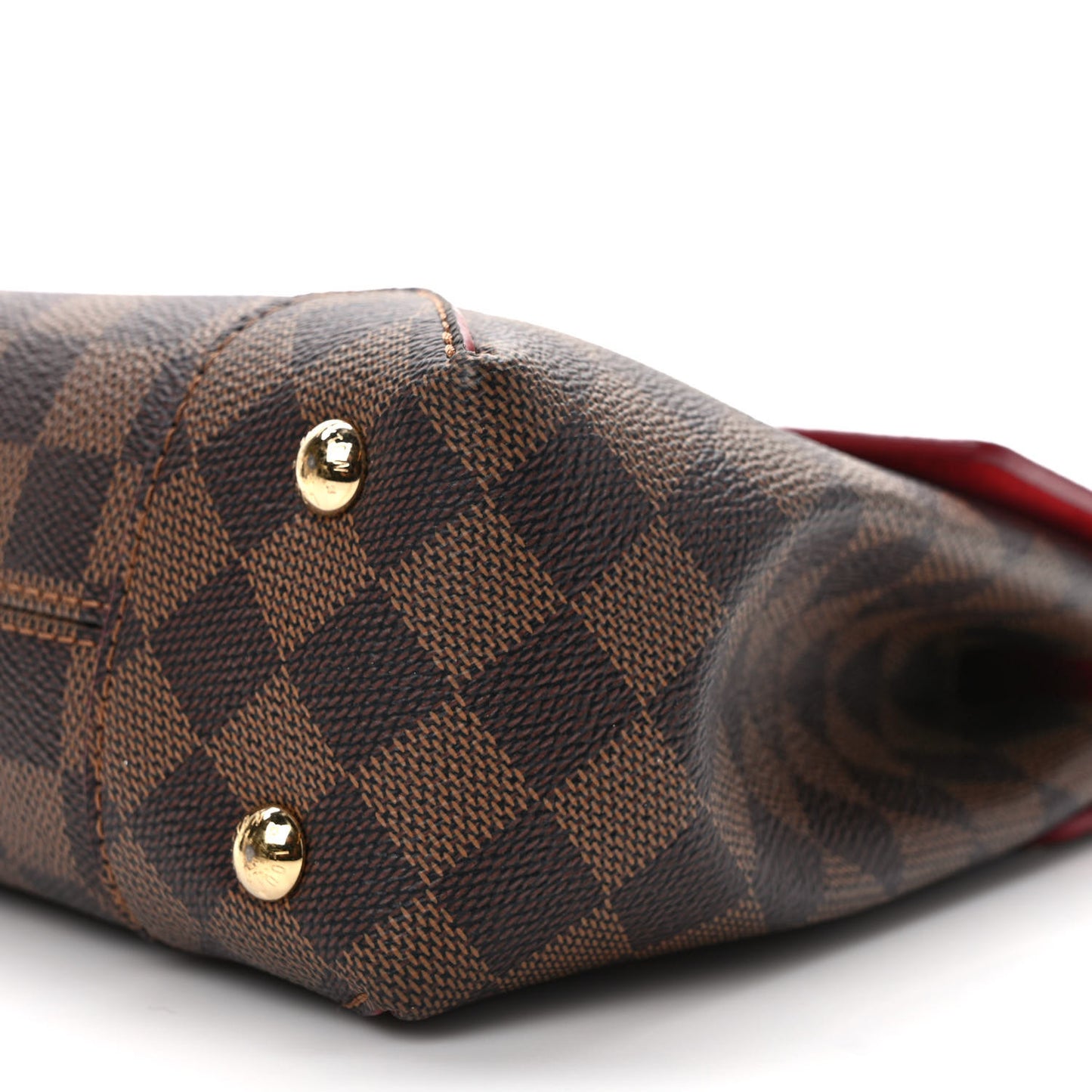 Damier Ebene Caissa Clutch Cherry