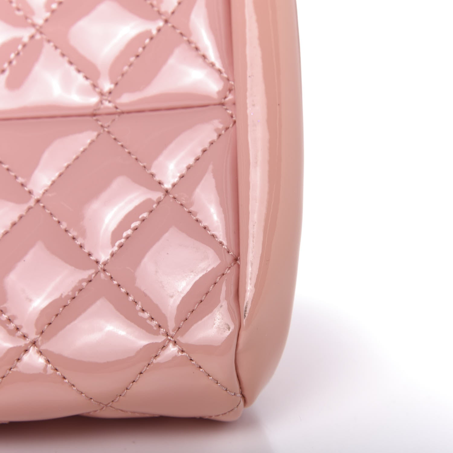 Chanel Patent Quilted Medium Just Mademoiselle Pink 10 of 14