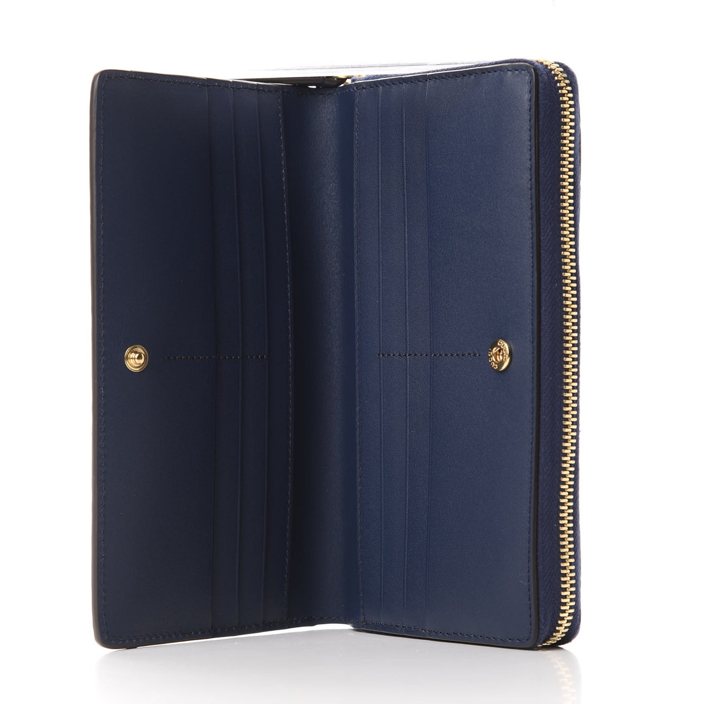 Guccissima Zip Around Long Wallet Blue