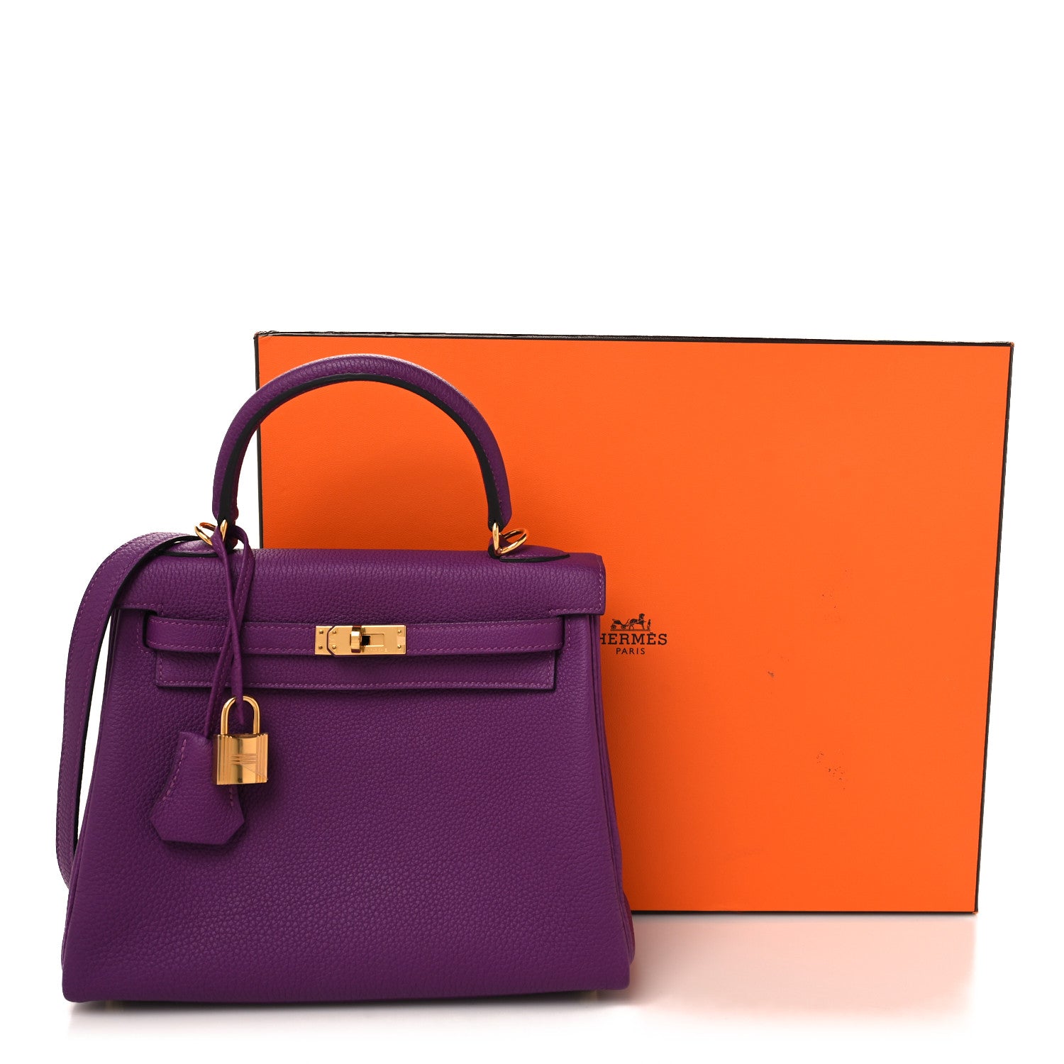 Hermes Togo Horseshoe Kelly Retourne 25 Anemone 13 of 13
