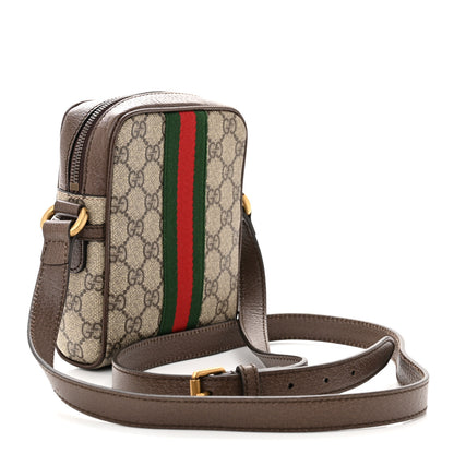 Gucci GG Supreme Monogram Web Mini Ophidia Messenger Brown 2 of 9