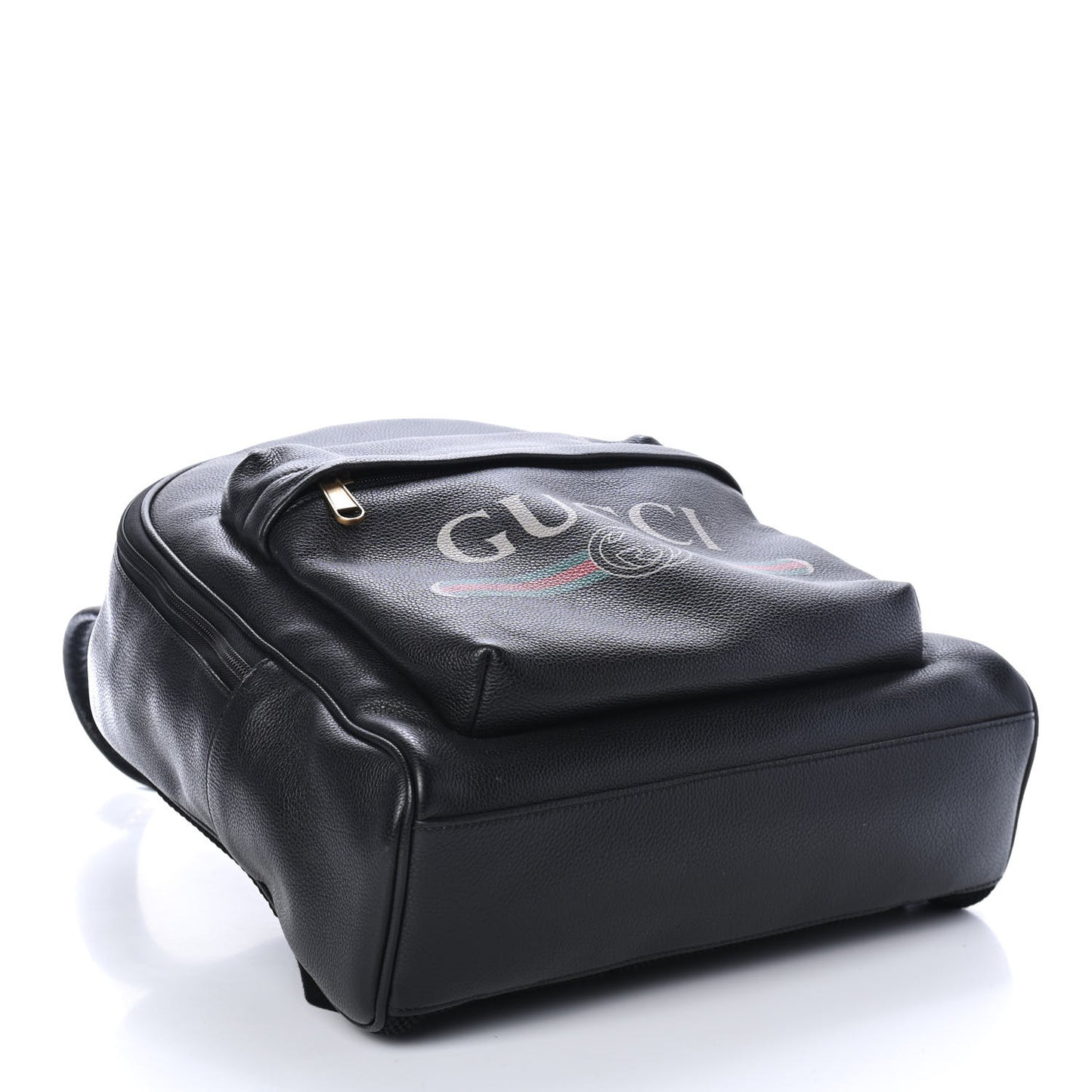 Calfskin Logo Day Backpack Black