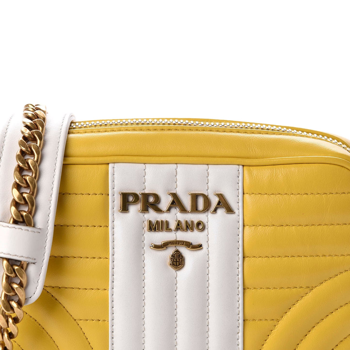 Soft Calfskin Diagramme Crossbody Bag Soleil Bianco