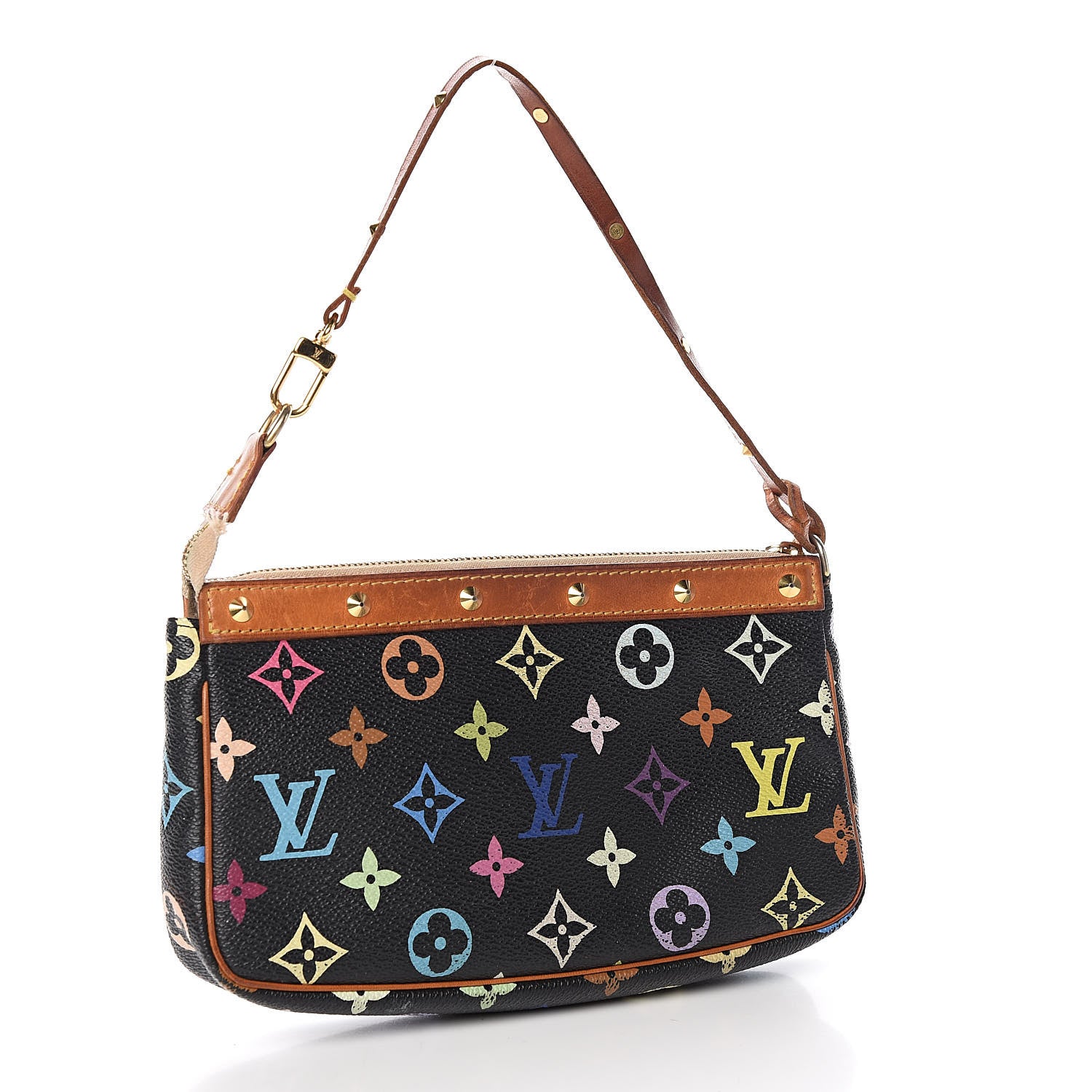 Louis Vuitton Monogram Multicolor Pochette Accessories Black 3 of 14