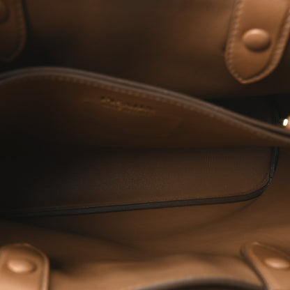 Prada Soft Grained Calfskin Vitello Daino Small Buckle Bag Caramello 5 of 9