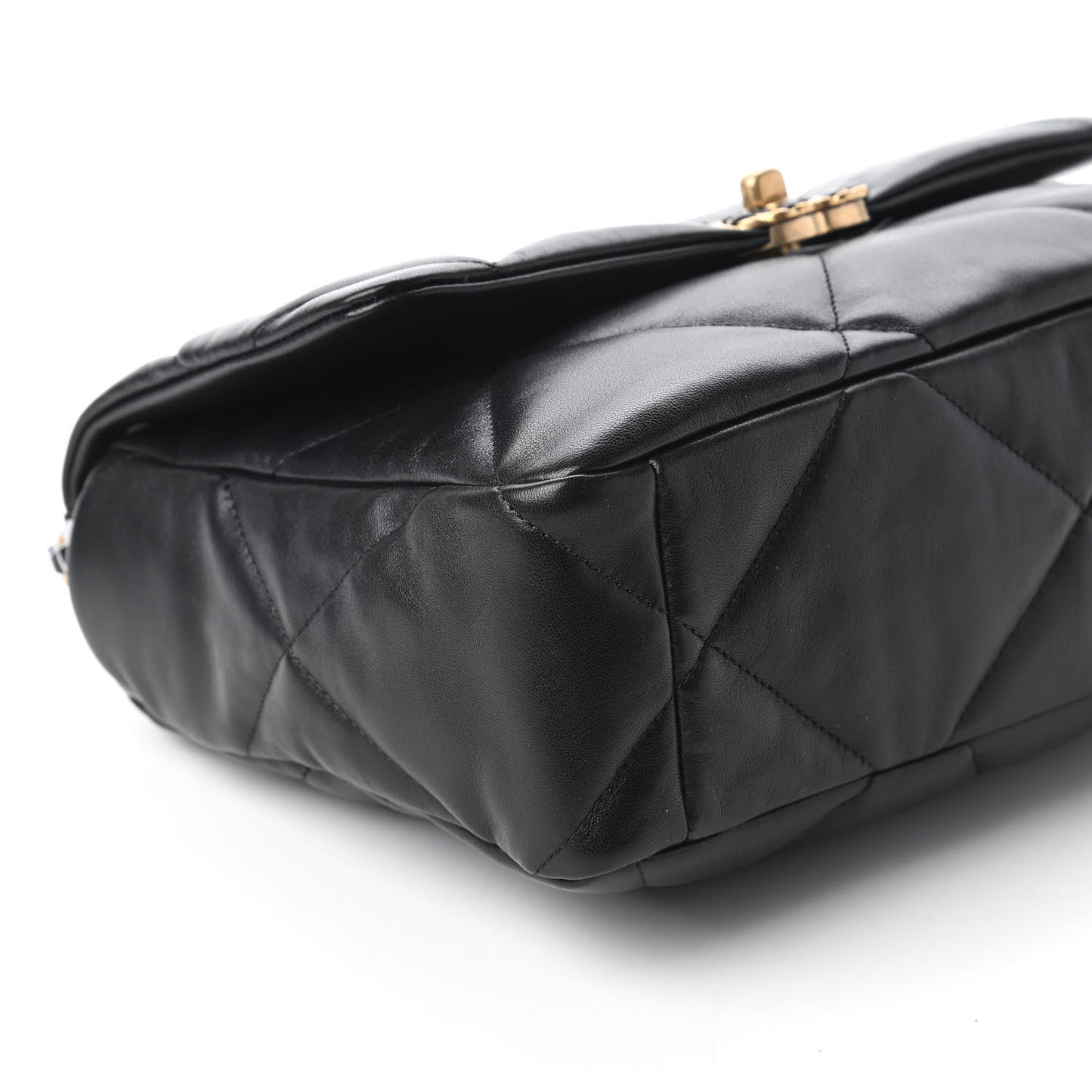 Lambskin Quilted Large Chanel 19 Flap Black