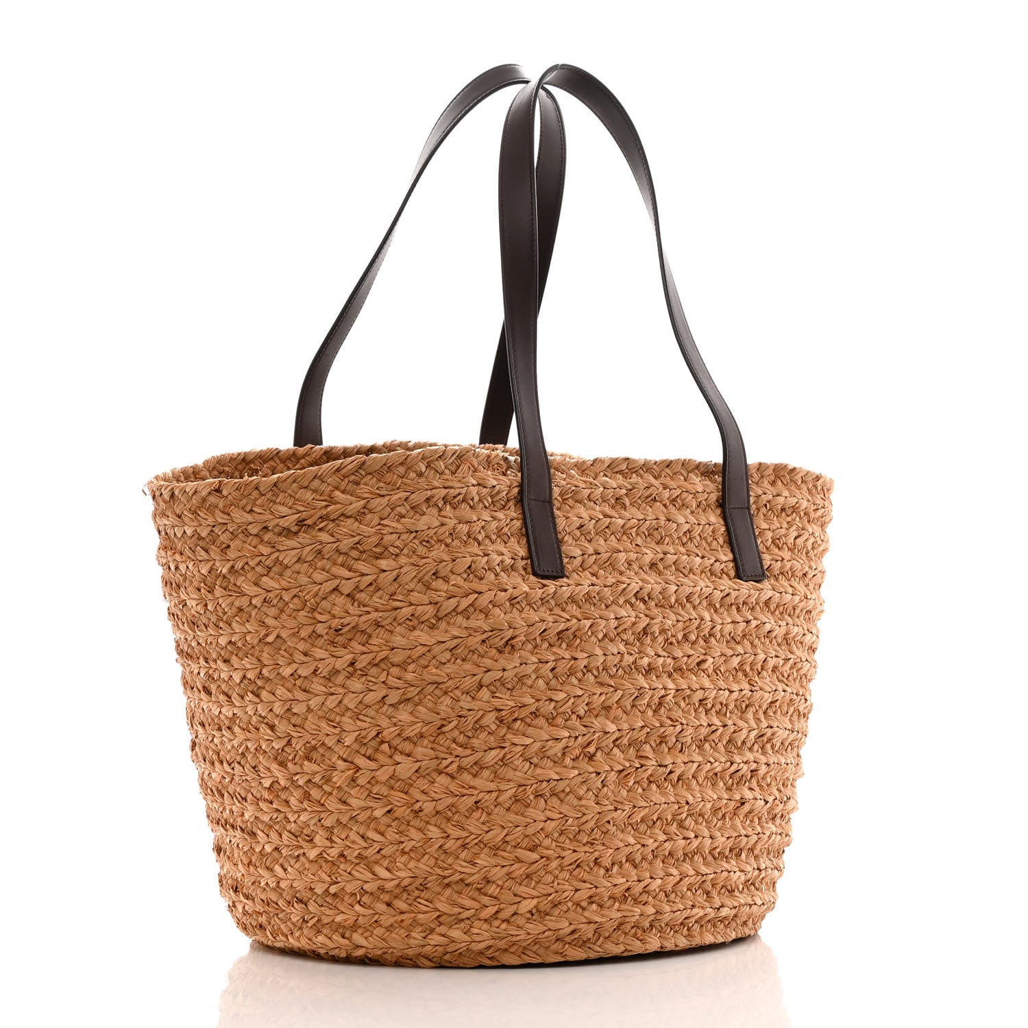 Saint Laurent Raffia Calfskin Medium Panier Tote 3 of 10
