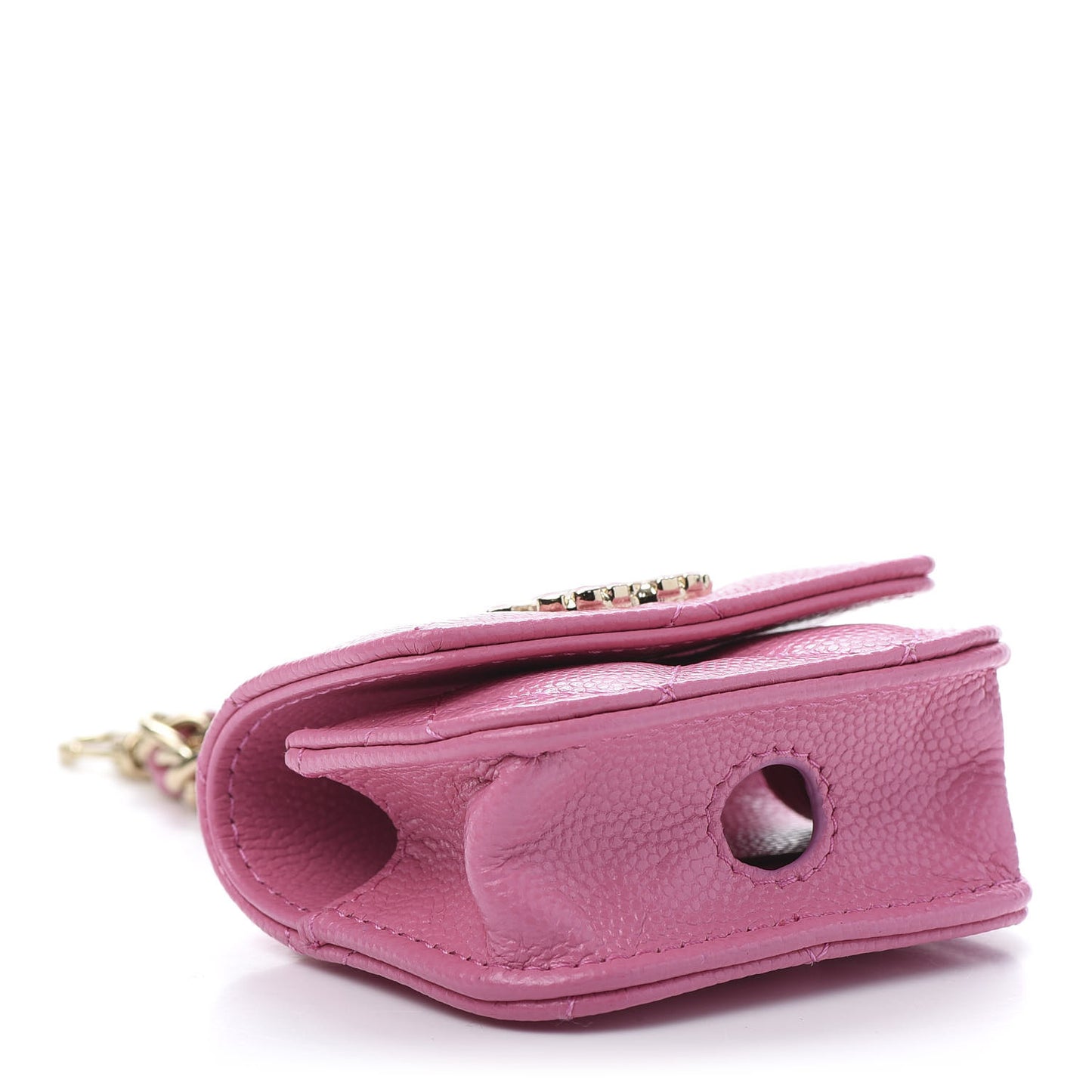 Caviar Quilted Crystal CC Airpods Pro Case Pink
