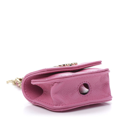 Chanel Caviar Quilted Crystal CC Airpods Pro Case Pink 4 of 9