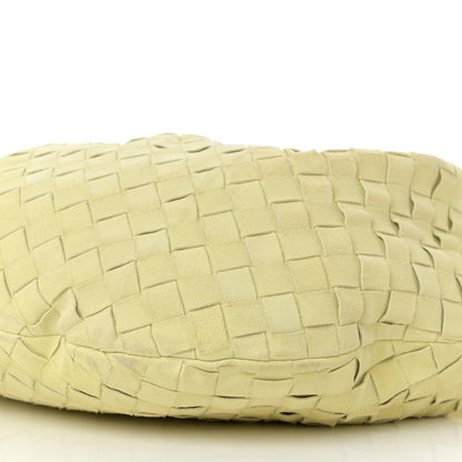 Bottega Veneta Suede Calfskin Intrecciato Teen Jodie Hobo Lemon Wash 11 of 12