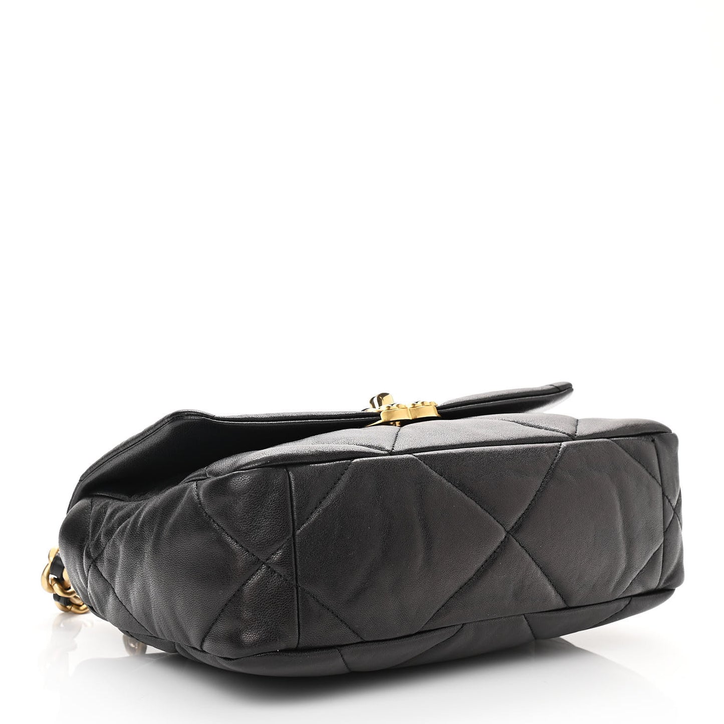 Goatskin Quilted Medium Chanel 19 Flap Black