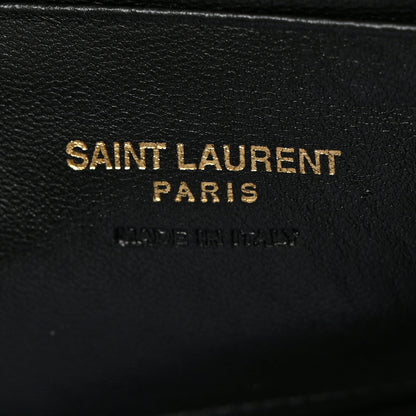 Saint Laurent Grain De Poudre Matelasse Monogram Mini Lou Camera Bag Dark Smog 6 of 10