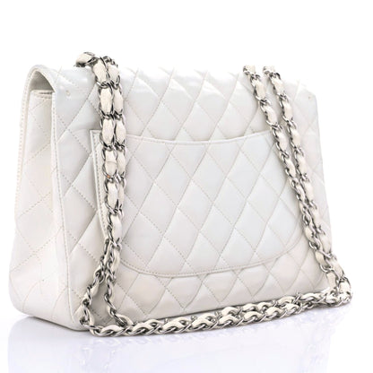 Chanel Lambskin Quilted Jumbo Single Flap White 2 of 24