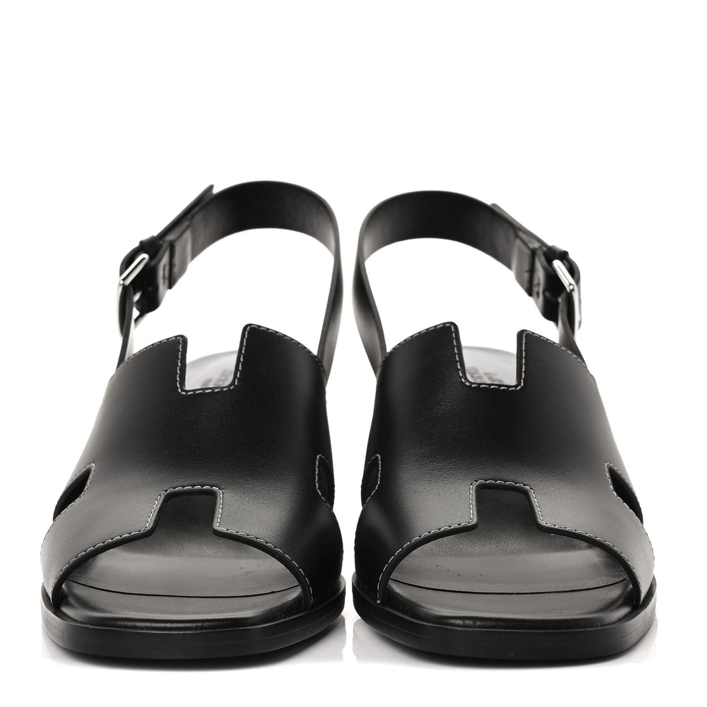 Calfskin Elbe 60 Sandals 38 Black