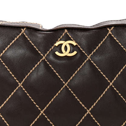 Chanel Calfskin Wild Stitch Hobo Brown 8 of 16