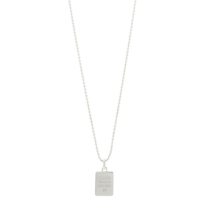 Tiffany Sterling Silver 1837 Makers Square Pendant Necklace 3 of 7