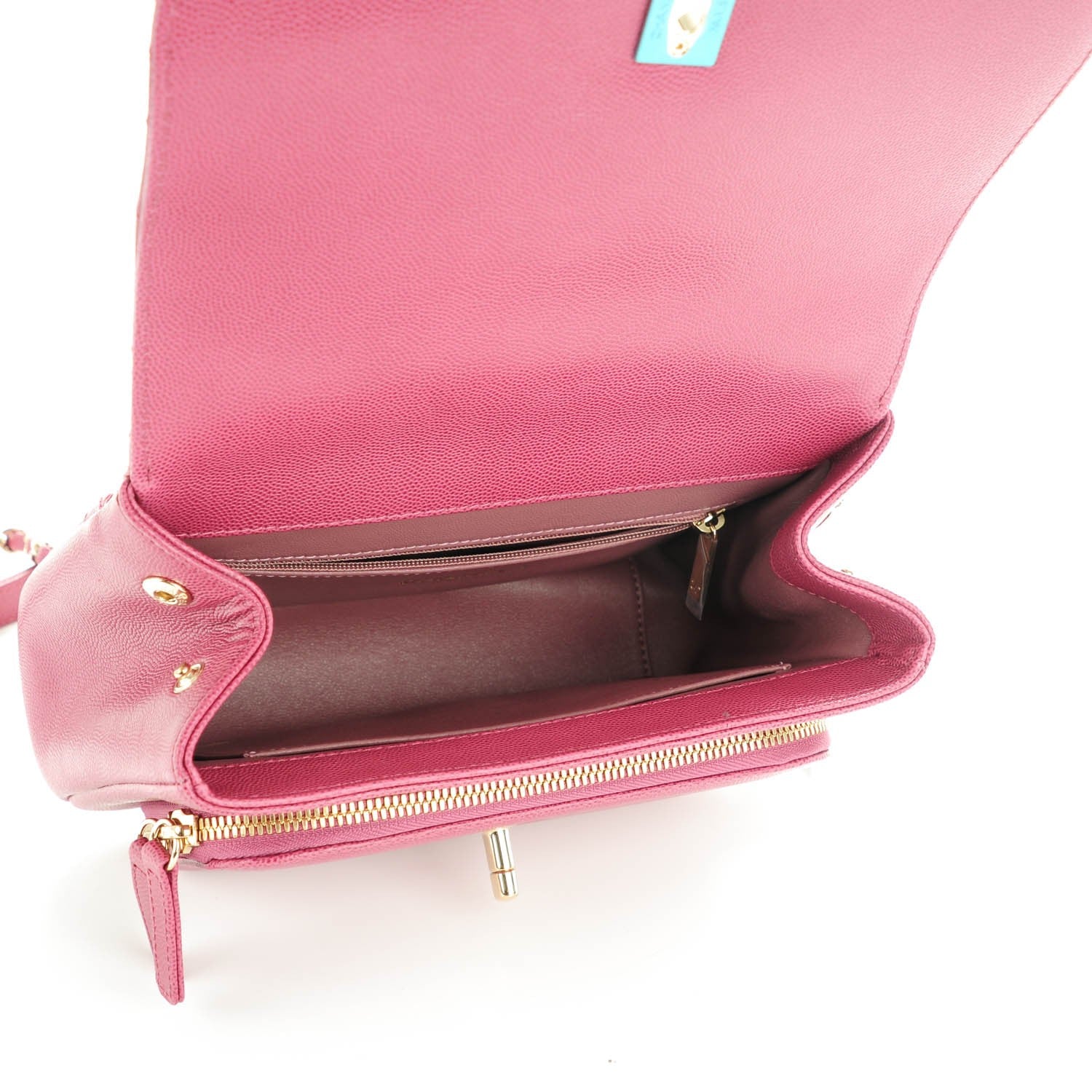 Chanel Caviar Quilted Small Business Affinity Flap Dark Pink 5 of 8