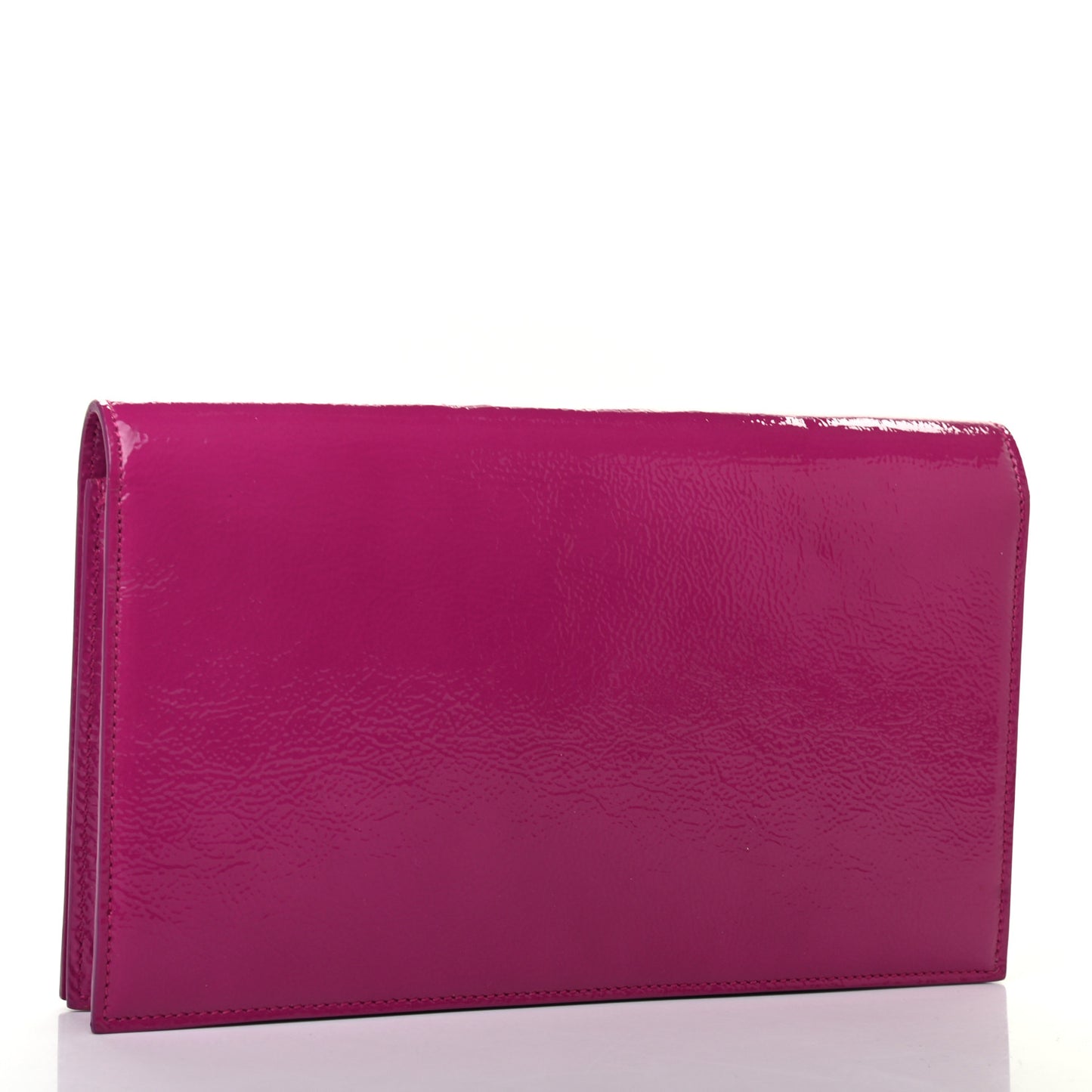 Textured Patent Classic Monogram Kate Clutch Electric Pink