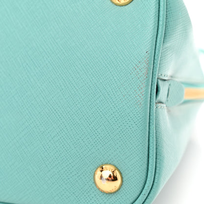 Prada Saffiano Lux Medium Open Promenade Tote Turquoise 10 of 11