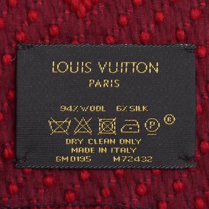 Louis Vuitton Wool Silk Logomania Scarf Rubis 4 of 4