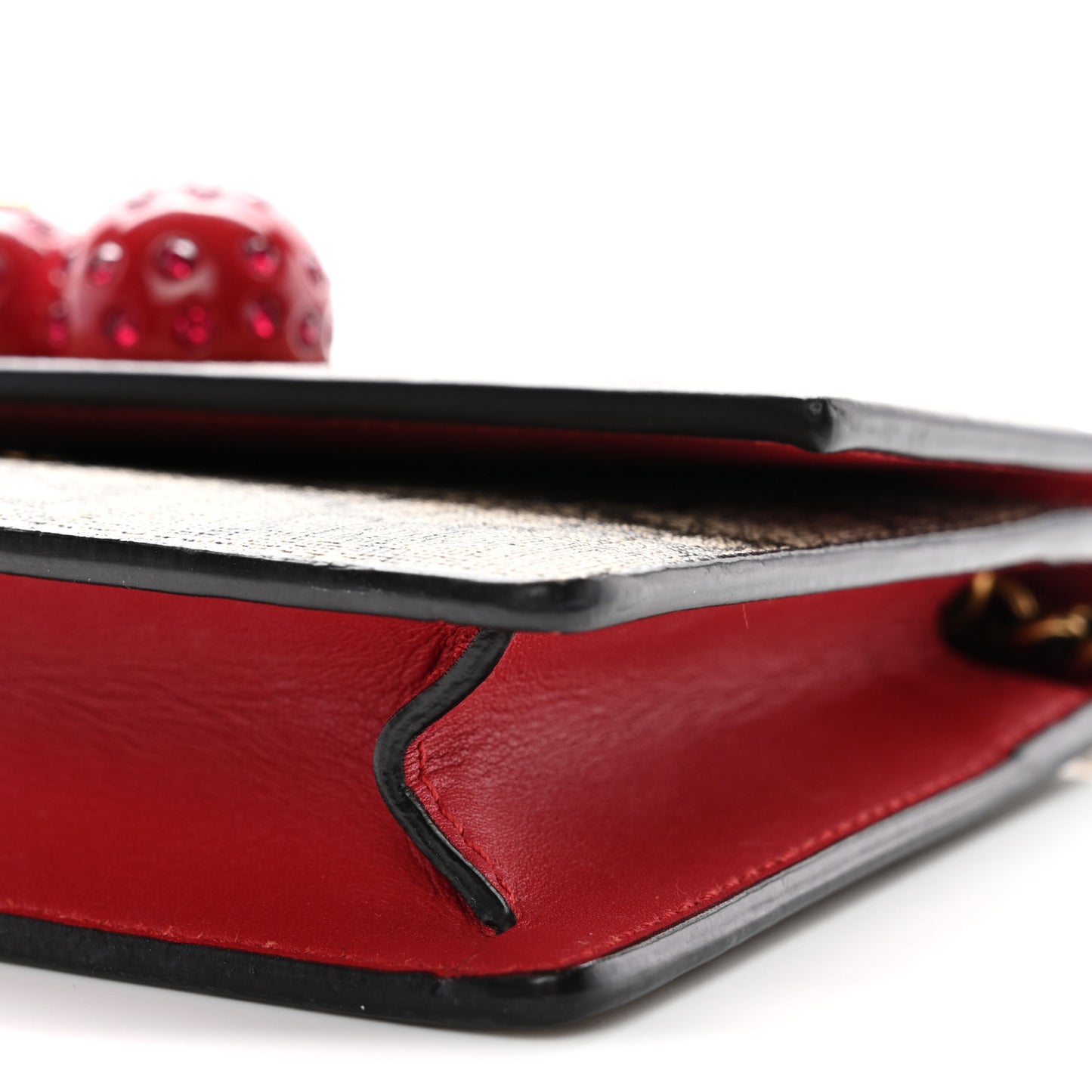 GG Supreme Monogram Mini Cherry Chain Bag