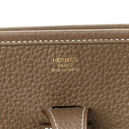 Hermes Taurillon Clemence Evelyne III PM Etoupe 6 of 12