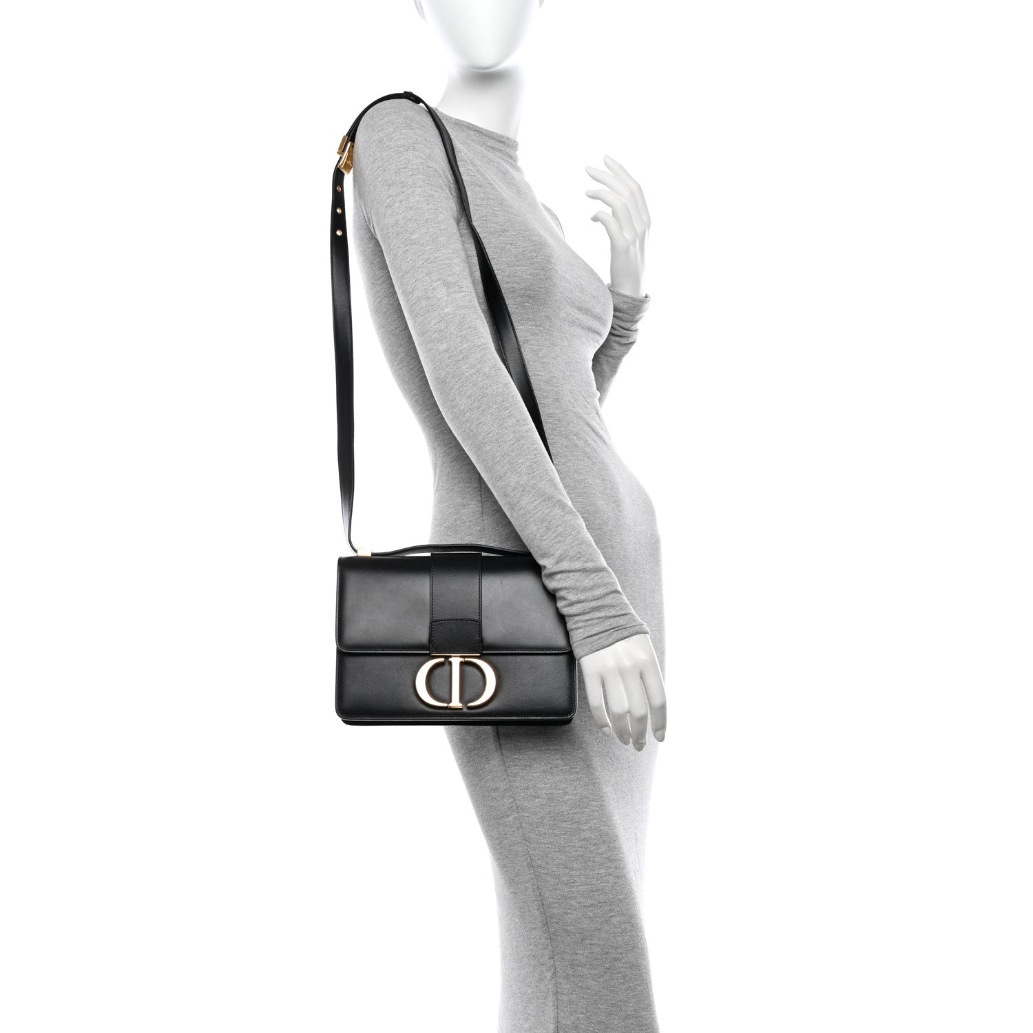 Christian Dior Box Calfskin 30 Montaigne Flap Bag Black 2 of 14