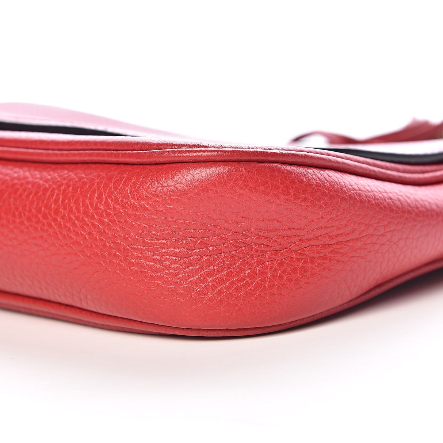 Pebbled Calfskin Medium Soho Flap Crossbody Red