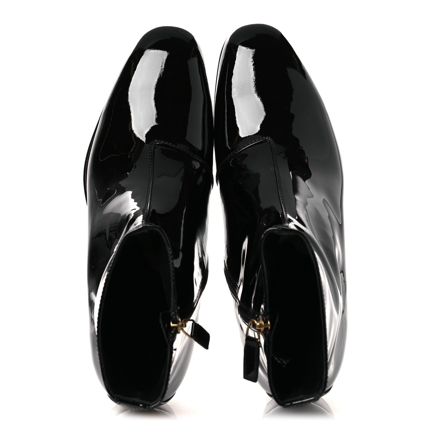 Gucci Vernice Crystal Mens Interlocking G Logo Ankle Booties  9 Black 2 of 12