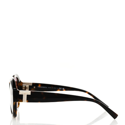 Tiffany Crystal T Round TF 4227-B Sunglasses Havana 3 of 8