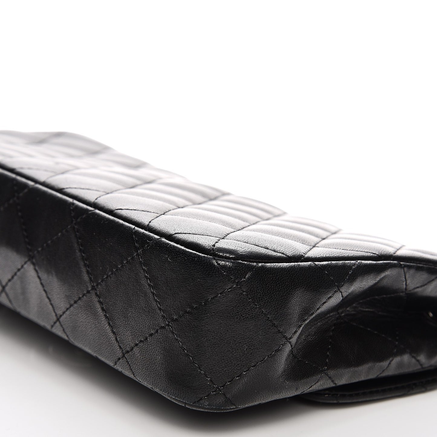 Lambskin Quilted East West Flap Black