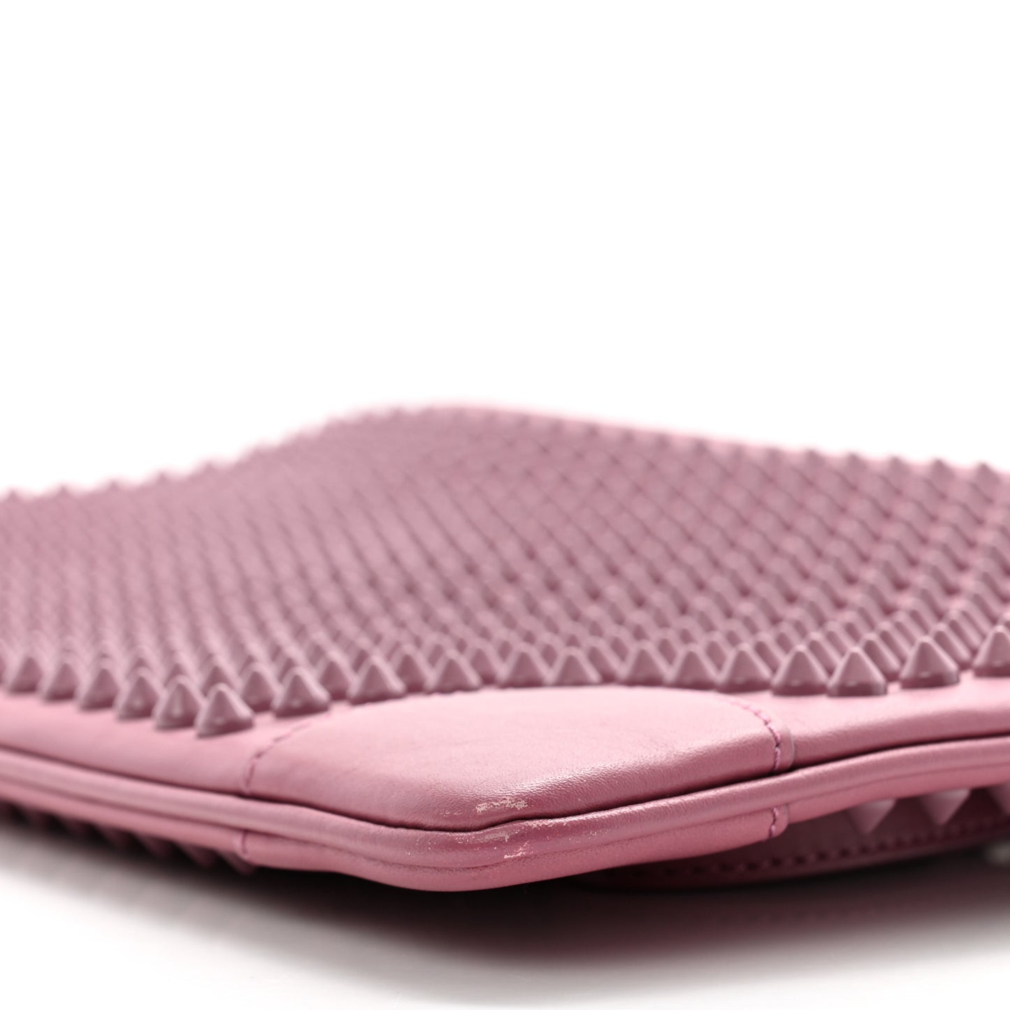 Calfskin Spikes Loubiposh Chain Clutch Rosette