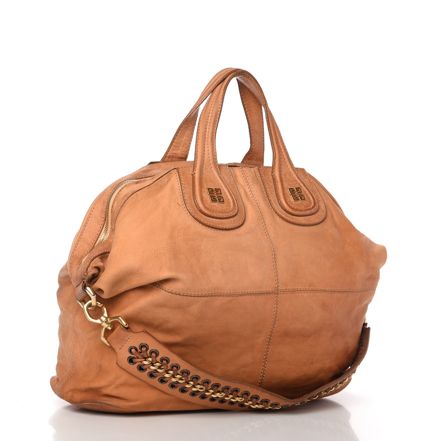 Givenchy Wrinkled Lambskin Large Corset Chain Nightingale Tan 3 of 17