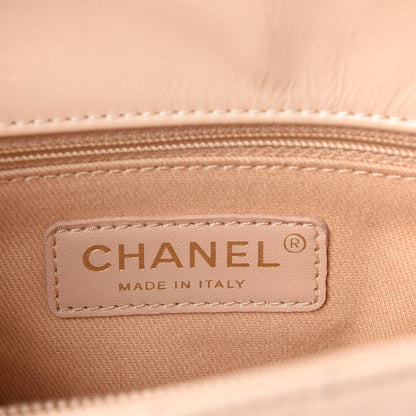 Chanel Calfskin Chevron Quilted Small Coco Handle Flap Light Beige 8 of 10